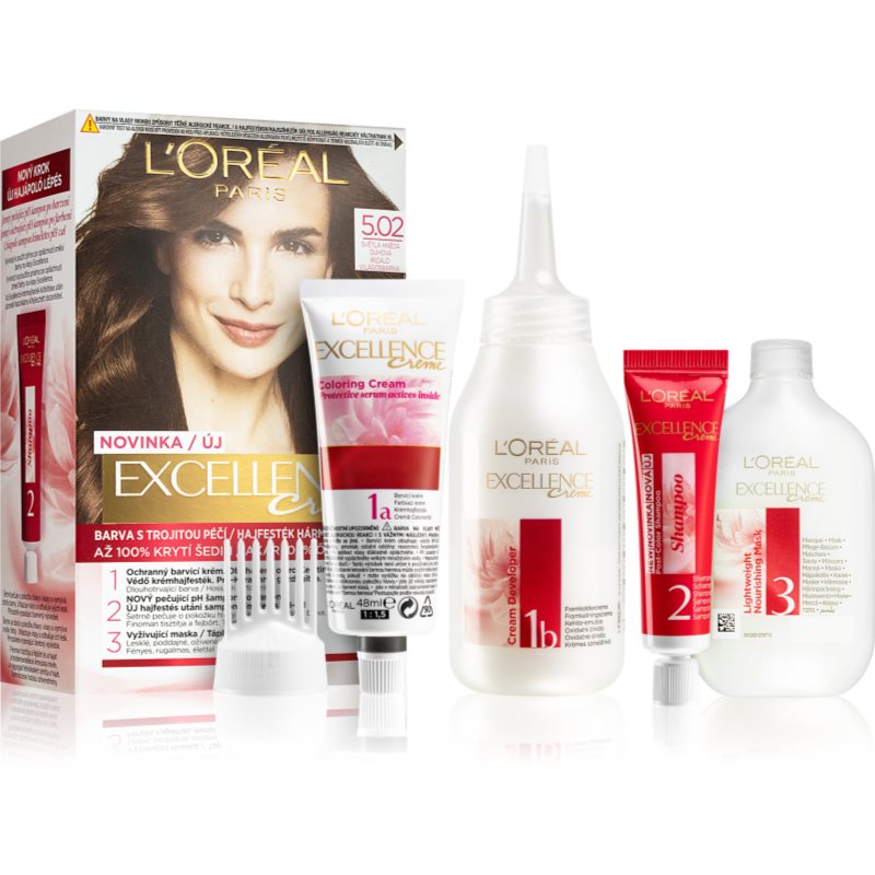 L’Oréal Paris Excellence Creme боя за коса цвят 5.02 Light Brown 1 бр.