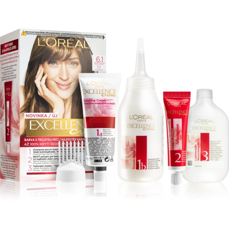 L’Oréal Paris Excellence Creme боя за коса цвят 6.1 1 бр.