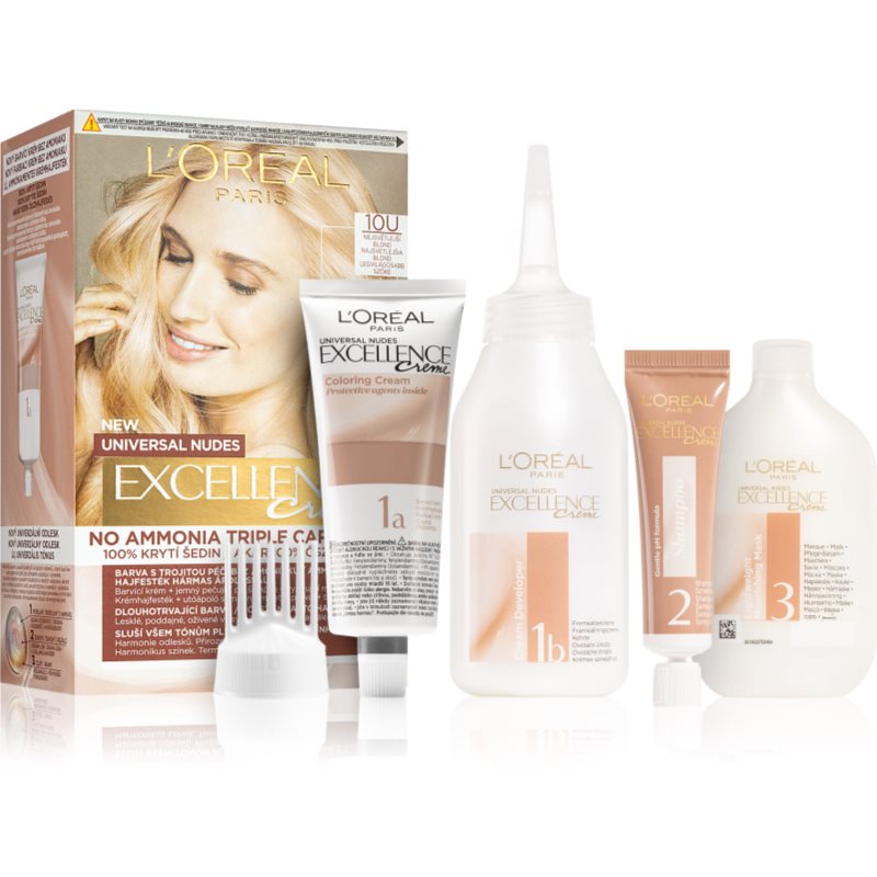 L’Oréal Paris Excellence Universal Nudes перманентната боя за коса цвят 10U 1 бр.