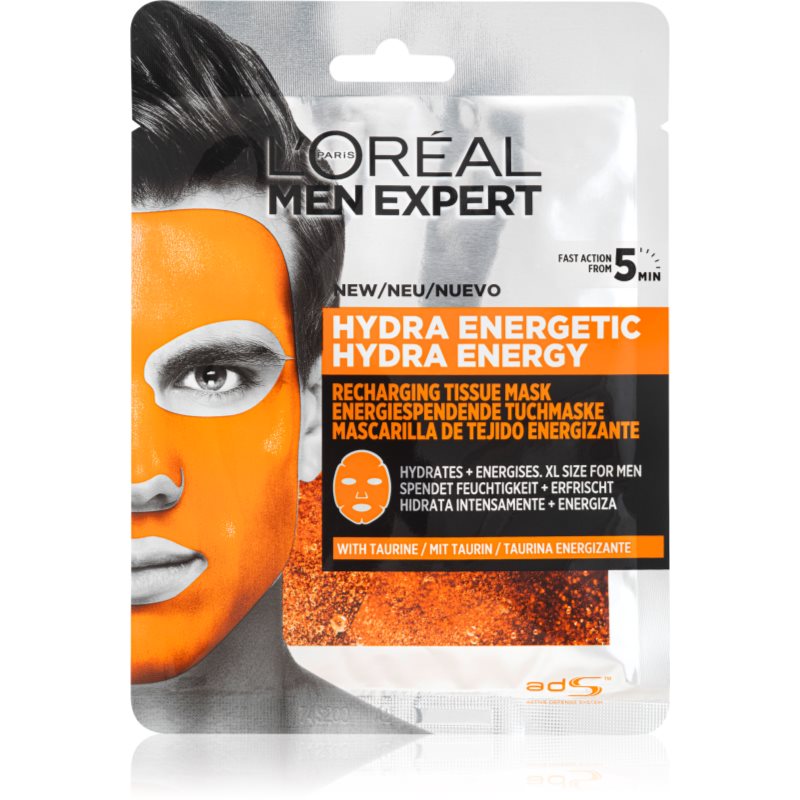 L’Oréal Paris Men Expert Hydra Energetic хидратираща платнена маска за мъже 30 гр.