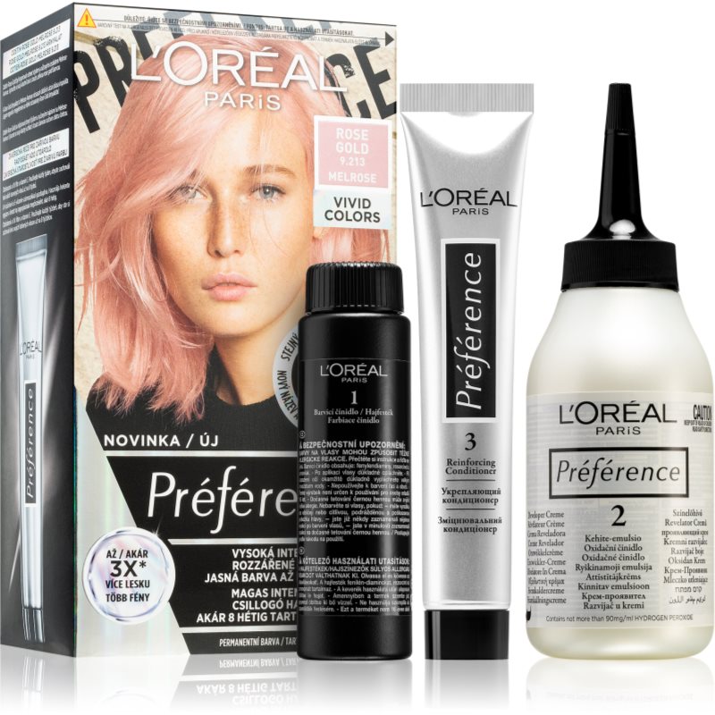 L’Oréal Paris Préférence Vivids боя за коса цвят 9.213 rose gold 1 бр.