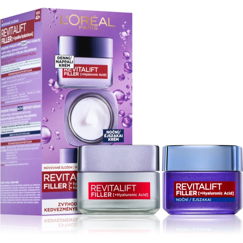 L’Oréal Paris Revitalift Filler дневен и нощен крем против бръчки с хиалуронова киселина на ниска цена