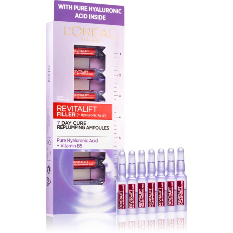 L’Oréal Paris Revitalift Filler попълващ хиалуронов серум в ампули 7x1