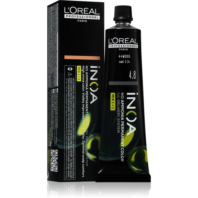 L’Oréal Professionnel Inoa перманентната боя за коса без амоняк цвят 4.8 60 мл.