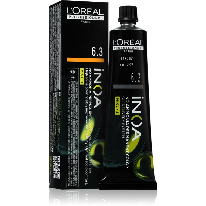 L’Oréal Professionnel Inoa перманентната боя за коса без амоняк цвят 6.3 60 мл.