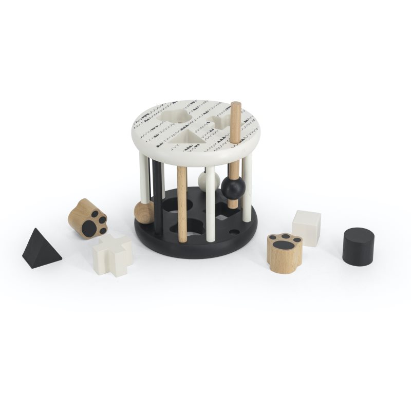 Label Label Shape Sorting Wheel играчка сортер Black and White 1 бр.