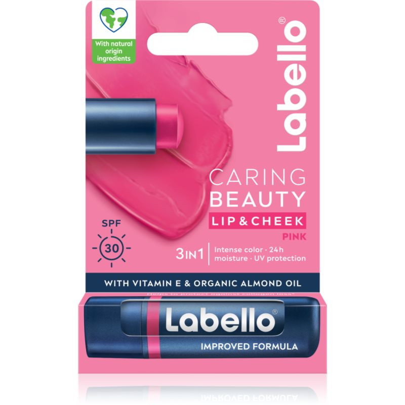 Labello Caring Beauty тониращ балсам за устни цвят Pink 4