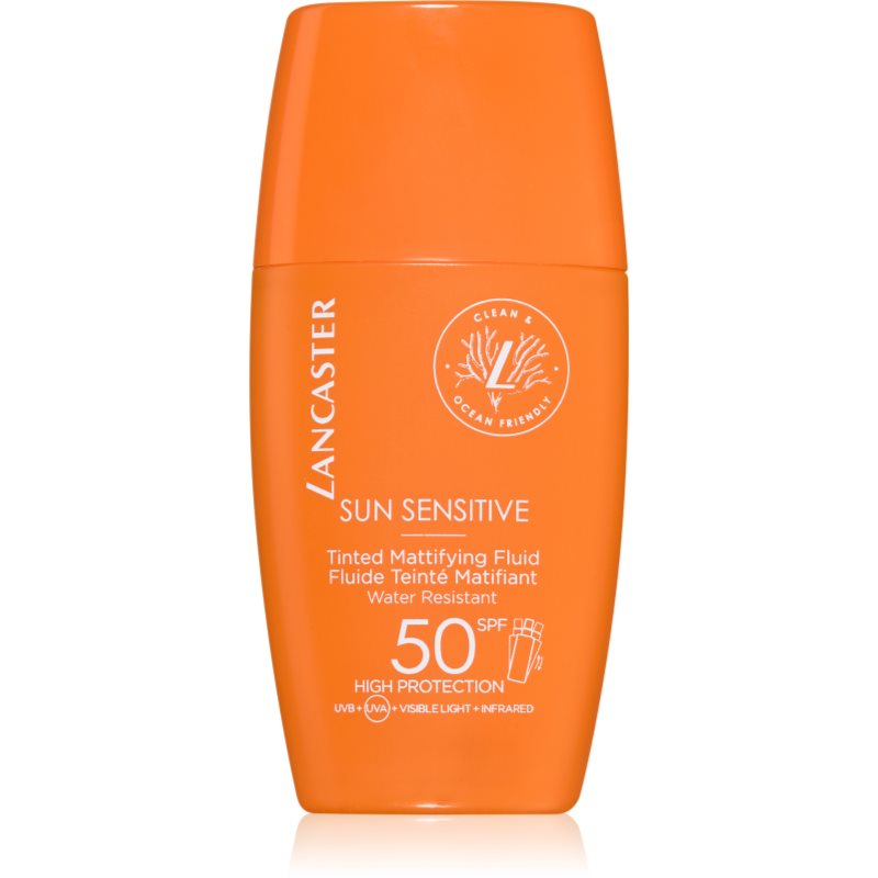 Lancaster Sun Sensitive Tinted Mattifying Fluid матираща емулсия водоустойчив SPF 50 30 мл.