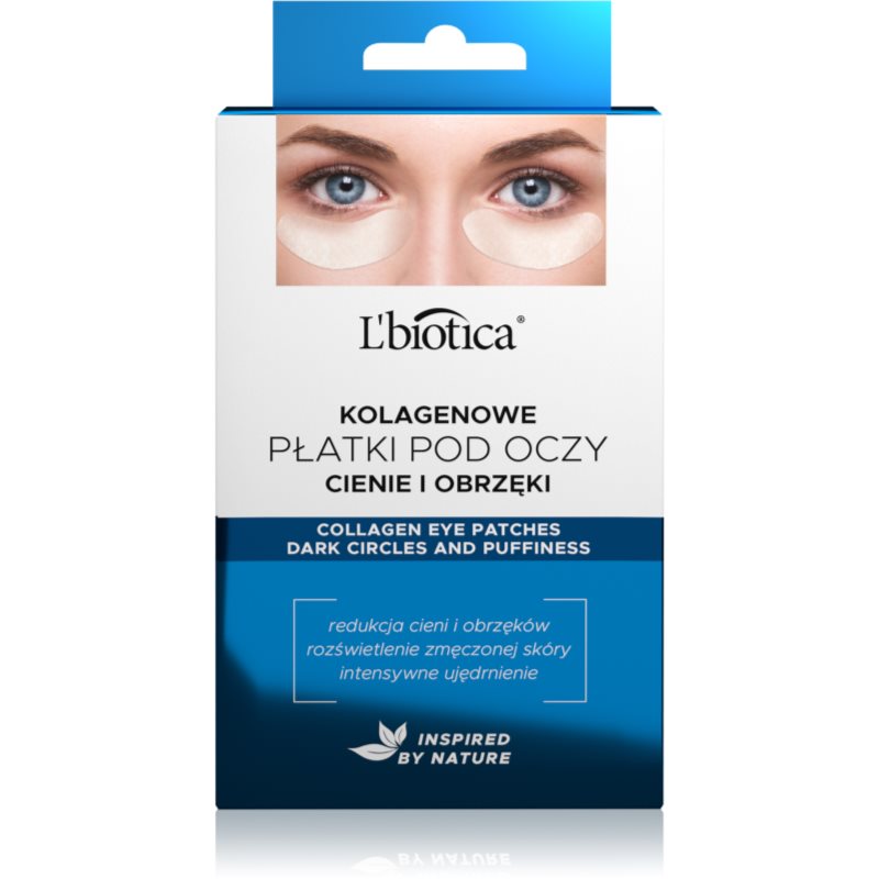 L’biotica Masks колагенова маска за областта около очите против отоци и тъмни кръгове 3 x 2 бр.