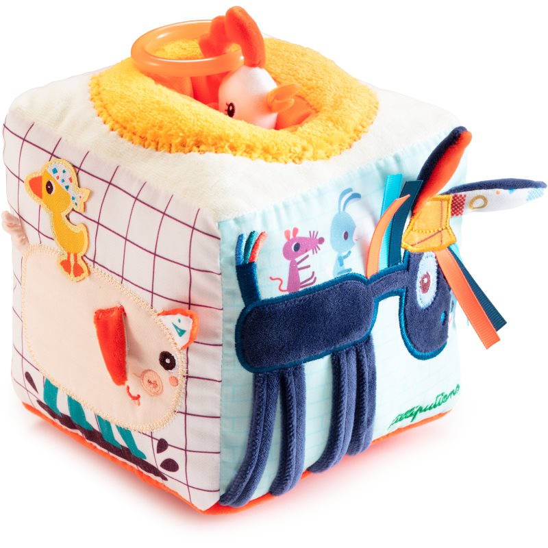 Lilliputiens Activity Sound Cube Farm играчка за подреждане с гризалка 10 m+ 1 бр.