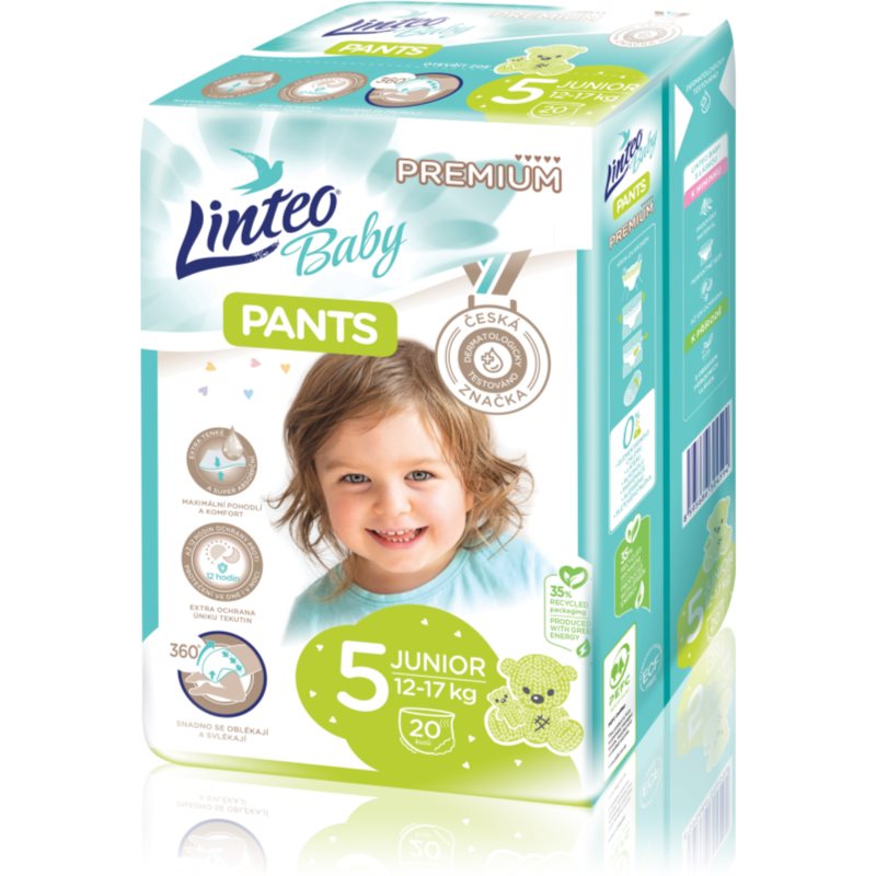 Linteo Baby Pants еднократни пелени гащички Junior Premium 12-17 kg 20 бр.