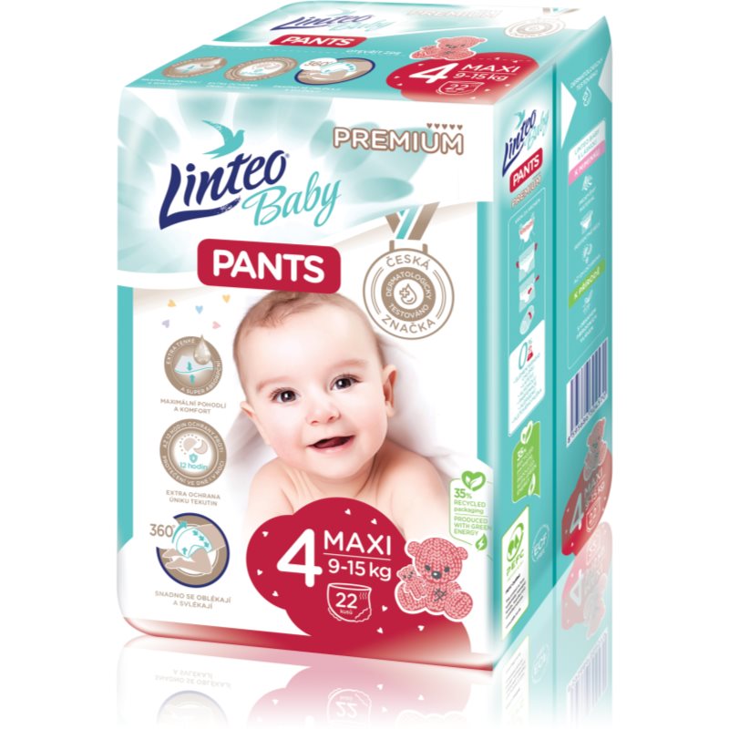 Linteo Baby Pants еднократни пелени гащички Maxi Premium 9-15 kg 22 бр.