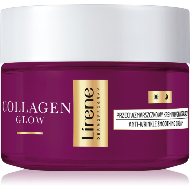 Lirene Collagen Glow 50+ изглаждащ крем за укрепване контурите на лицето 50 мл.