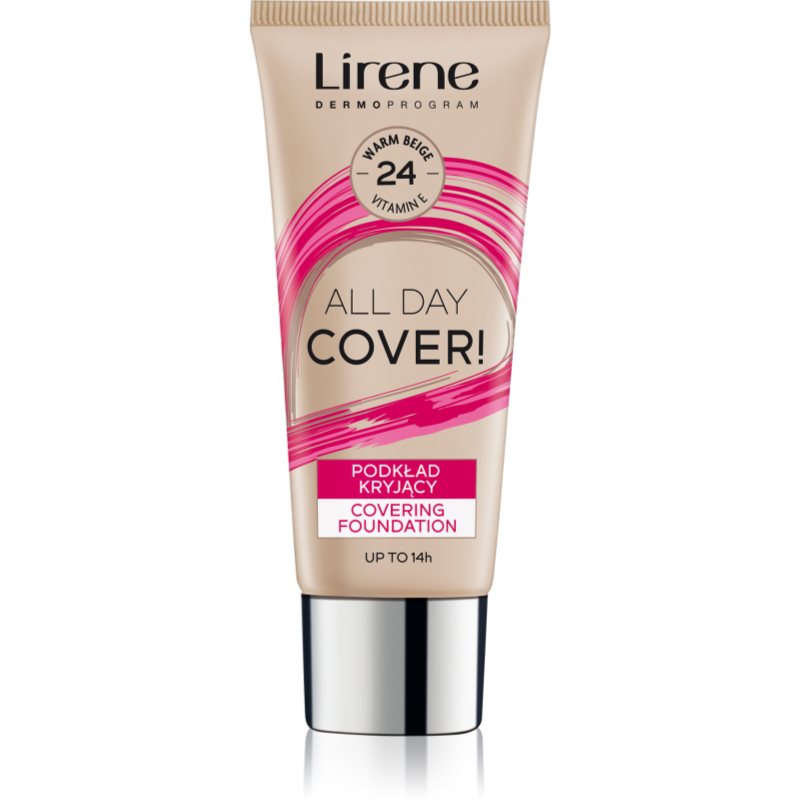 Lirene Vitamin E покриващ фон дьо тен- флуид цвят 24 Beige 30 мл.