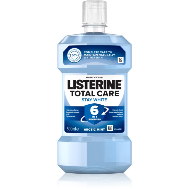 Listerine Stay White вода за уста с избелващ ефект вкус Arctic Mint 500 мл.