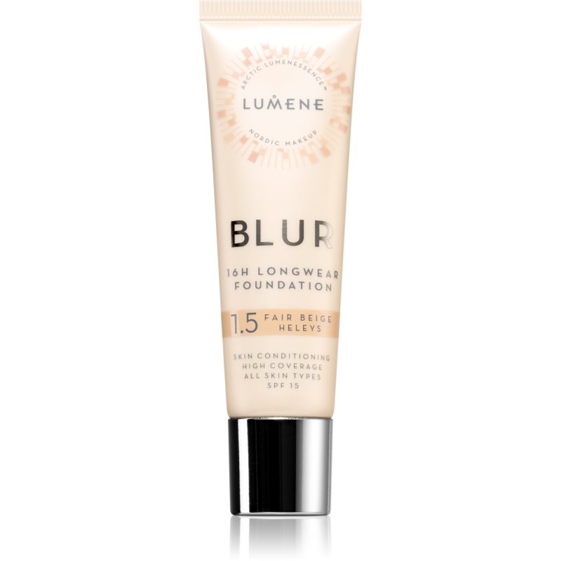 Lumene Blur 16h Longwear дълготраен фон дьо тен SPF 15 цвят 1