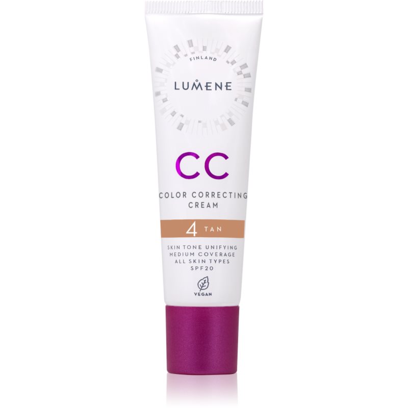 Lumene CC CC крем за уеднаквяване тена на лицето SPF 20 цвят 4 Tan 30 мл. на ниска цена