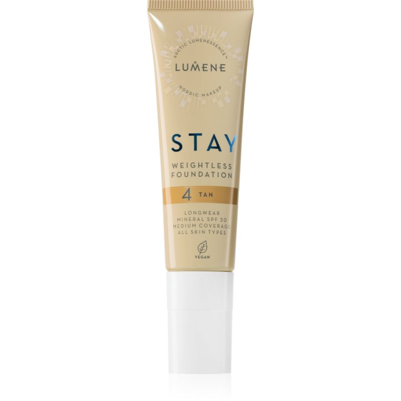 Lumene Stay Weightless течен фон дьо тен с матов завършек SPF 30 цвят 4 Tan 30 мл. на ниска цена