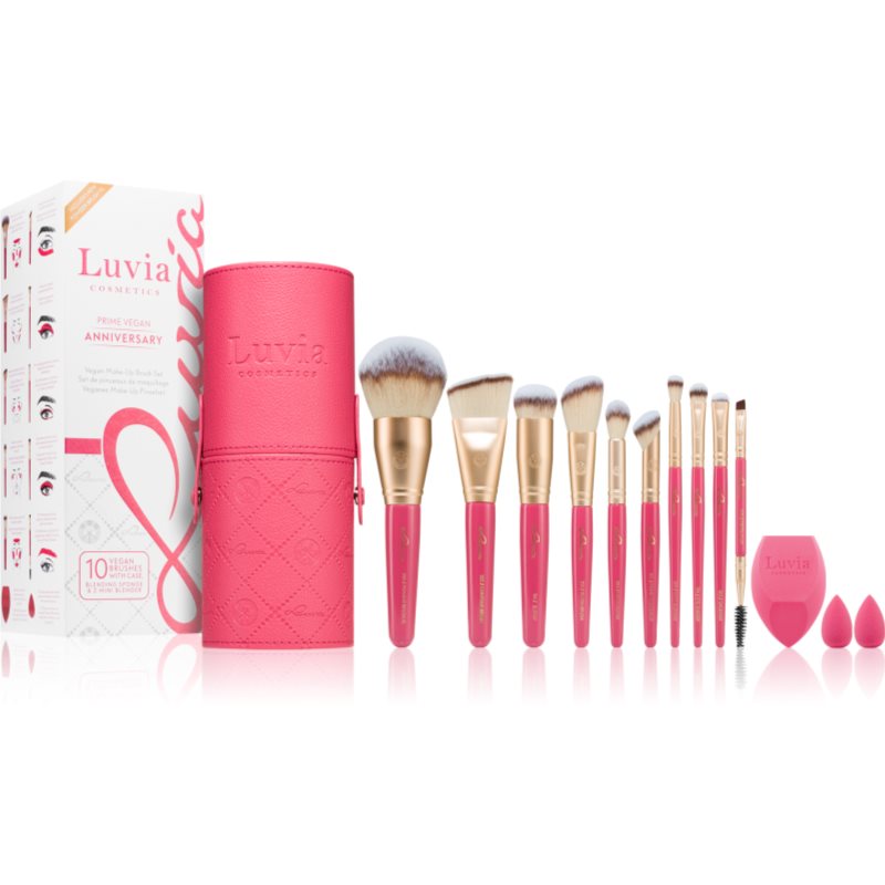 Luvia Cosmetics Prime Vegan Anniversary комплкет четки с калъф