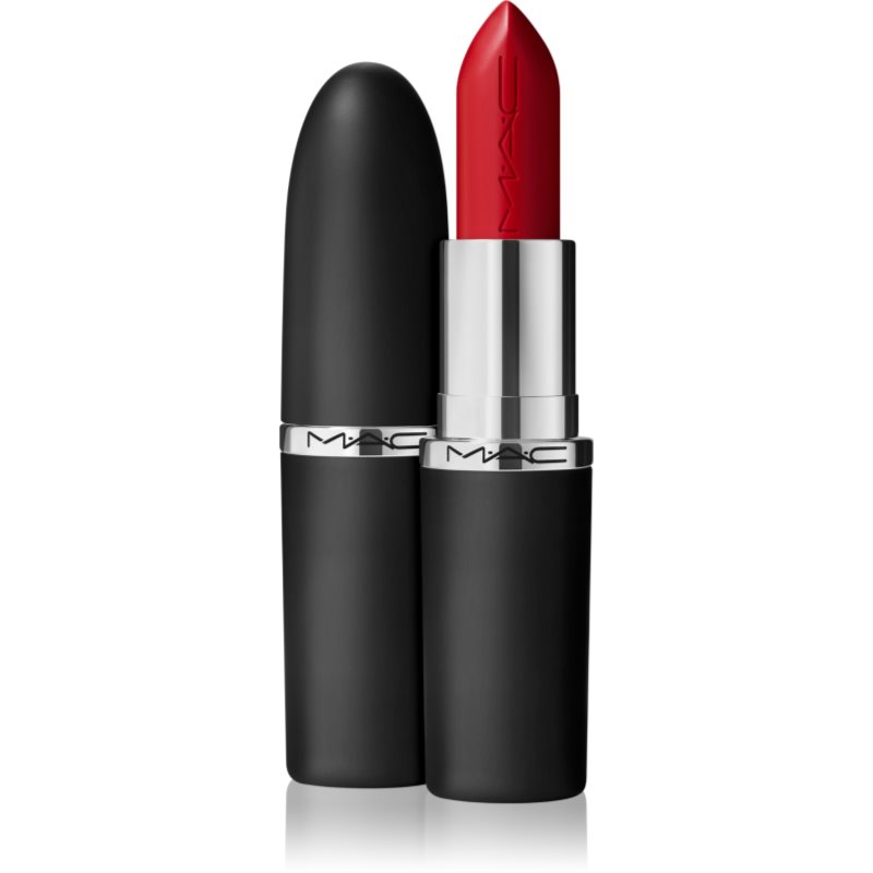 MAC Cosmetics MACximal Sleek Satin Lipstick кремообразно хидратиращо червило цвят BRAVE RED 3.5 гр.