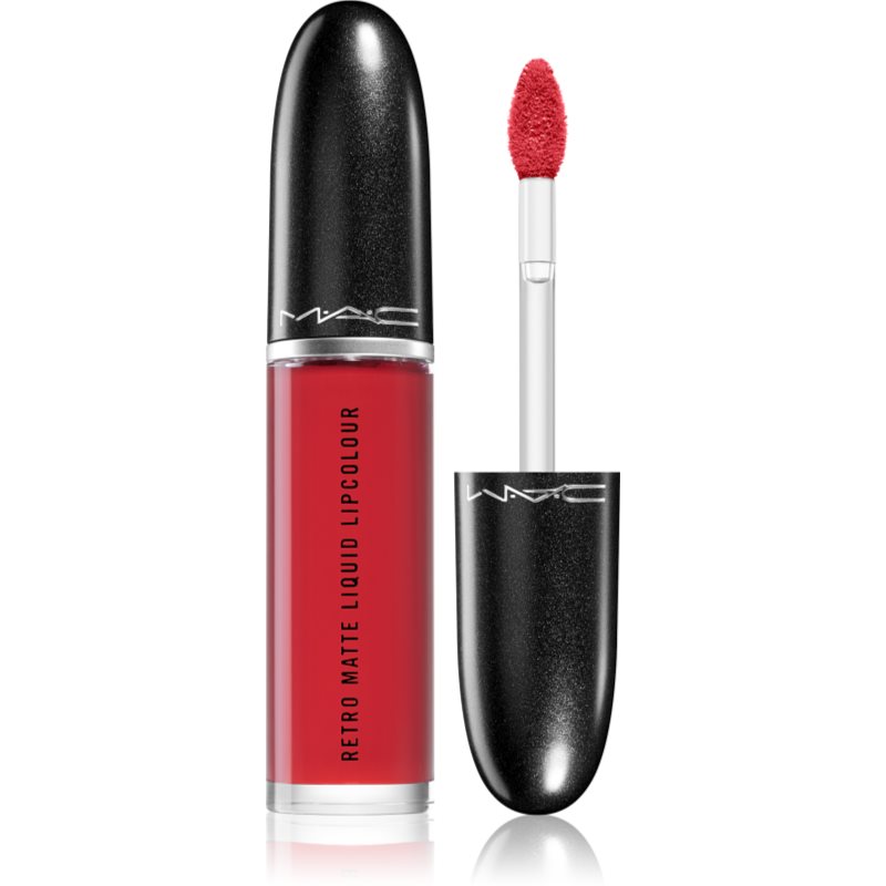 MAC Cosmetics Retro Matte Liquid Lipcolour матиращо течно червило цвят Ruby Phew! 5 мл.