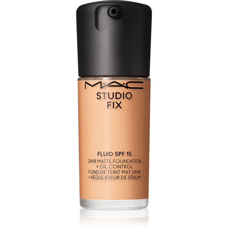 MAC Cosmetics Studio Fix Fluid SPF 15 24HR Matte Foundation + Oil Control матиращ фон дьо тен SPF 15 цвят NC35 30 мл.