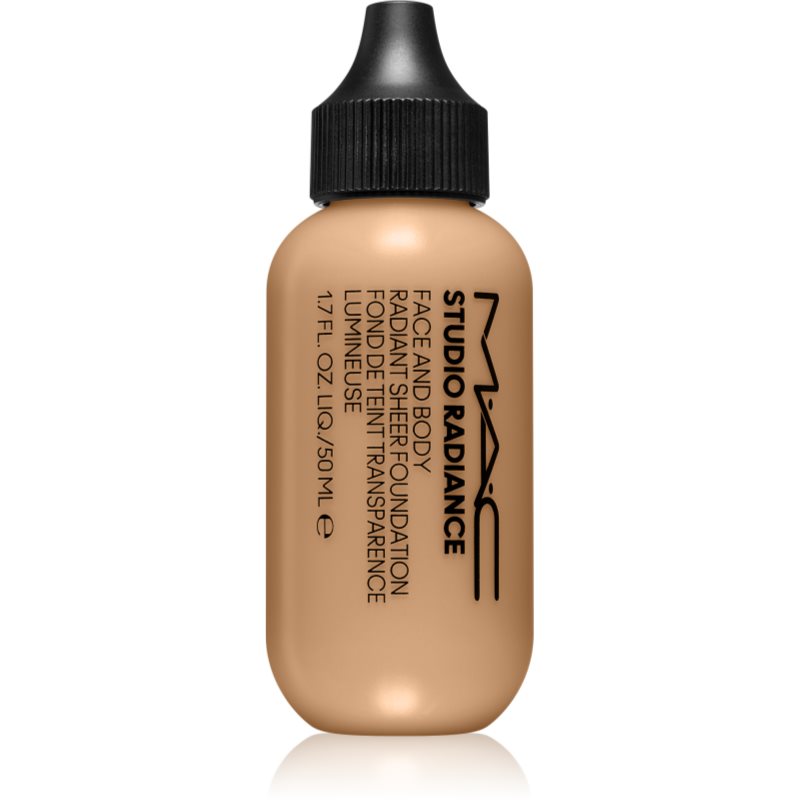 MAC Cosmetics Studio Radiance Face and Body Radiant Sheer Foundation лек фон дьо тен за лице и тяло цвят C2 50 мл.