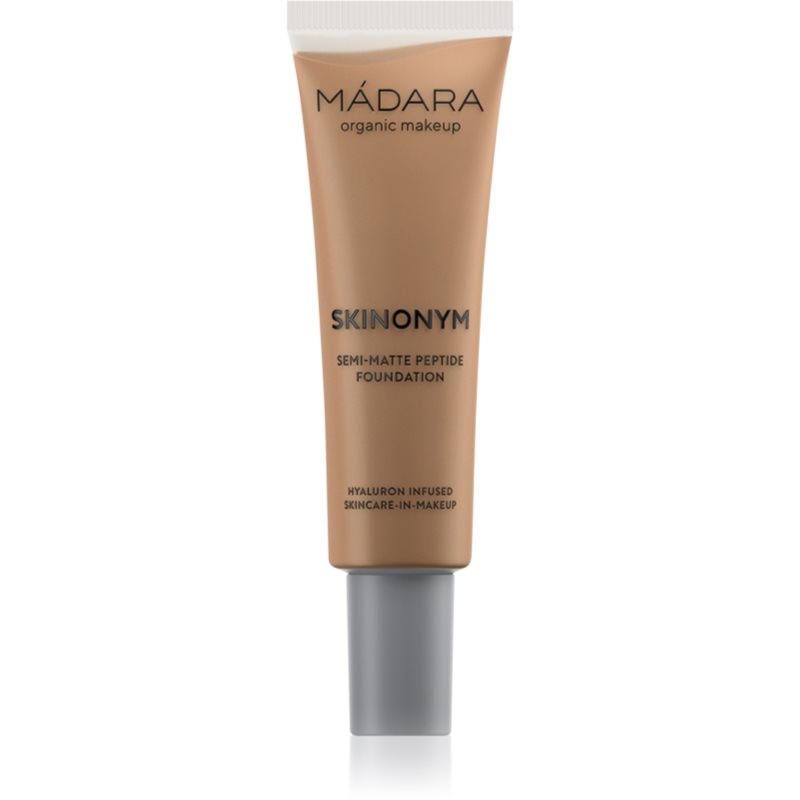 MÁDARA Skinonym Semi-Matte Peptide дълготраен фон дьо тен с пептиди цвят #70 Caramel 30 мл.