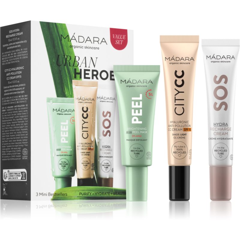 MÁDARA Urban Heroes подаръчен комплект за лице цвят Light