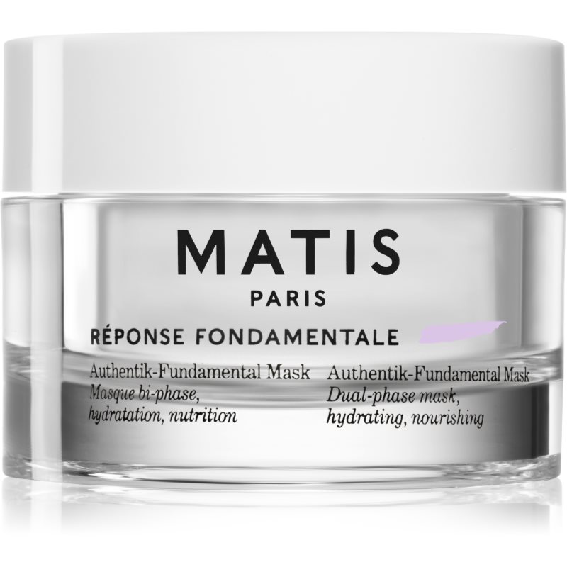 MATIS Paris Réponse Fondamentale Authentik-Fundamental Mask Детоксикираща и хидратираща маска за лице за двуфазно третиране на кожата на лицето 50 мл.
