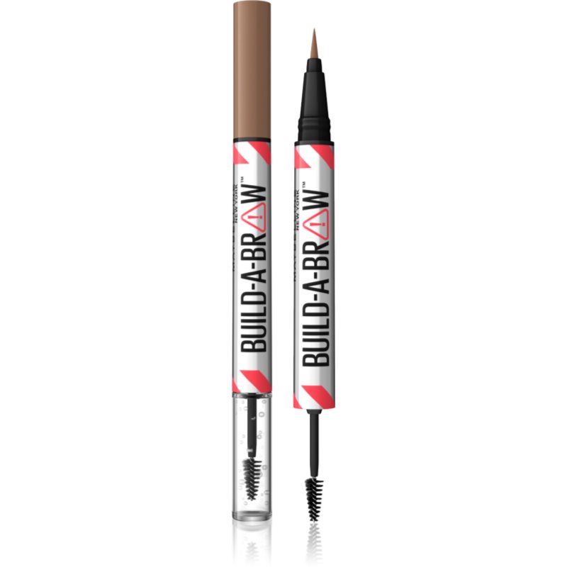 MAYBELLINE NEW YORK Build-A-Brow двустранен молив за вежди за фиксиране и оформяне цвят 255 Soft Brown 1 бр.
