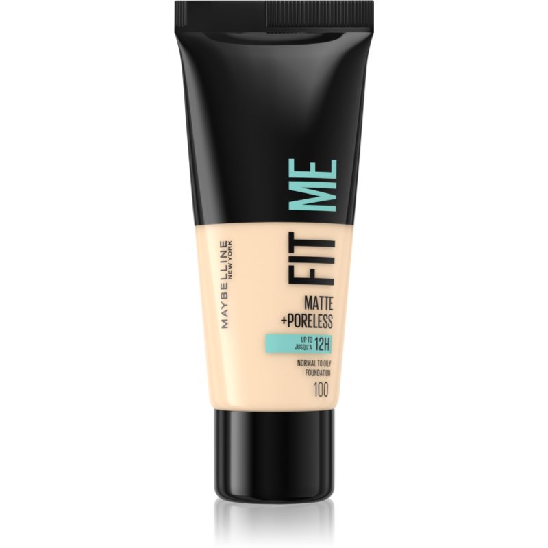 MAYBELLINE NEW YORK Fit Me! Matte+Poreless матиращ фон дьо тен за нормална към мазна кожа цвят 100 Warm Ivory 30 мл. на ниска цена