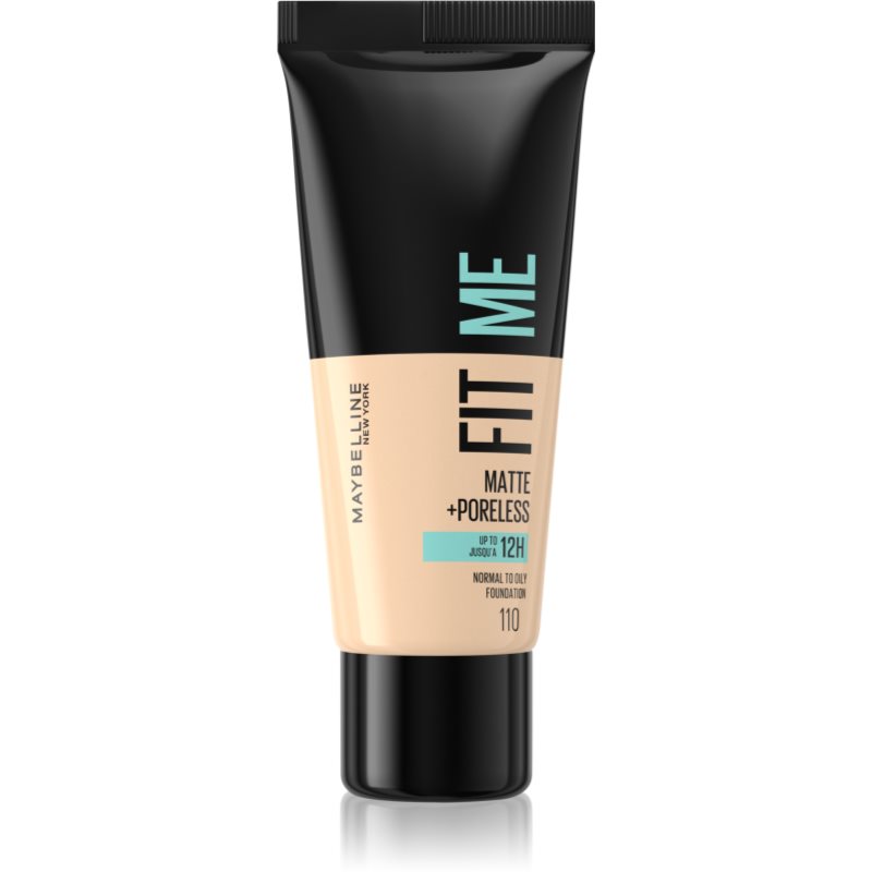 MAYBELLINE NEW YORK Fit Me! Matte+Poreless матиращ фон дьо тен за нормална към мазна кожа цвят 110 Porcelain 30 мл.