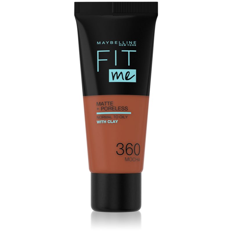 MAYBELLINE NEW YORK Fit Me! Matte+Poreless матиращ фон дьо тен за нормална към мазна кожа цвят 360 Mocha 30 мл. на ниска цена