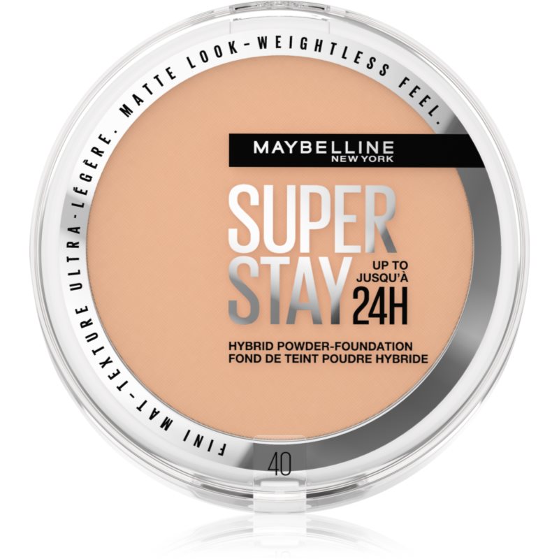 MAYBELLINE NEW YORK SuperStay 24H Hybrid Powder-Foundation компактна пудра за матиране цвят 40 9 гр. на ниска цена
