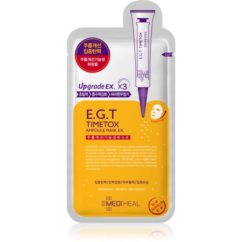 MEDIHEAL Ampoule Mask The E.G.T подхранваща платнена маска с анти-бръчков ефект 20 мл.