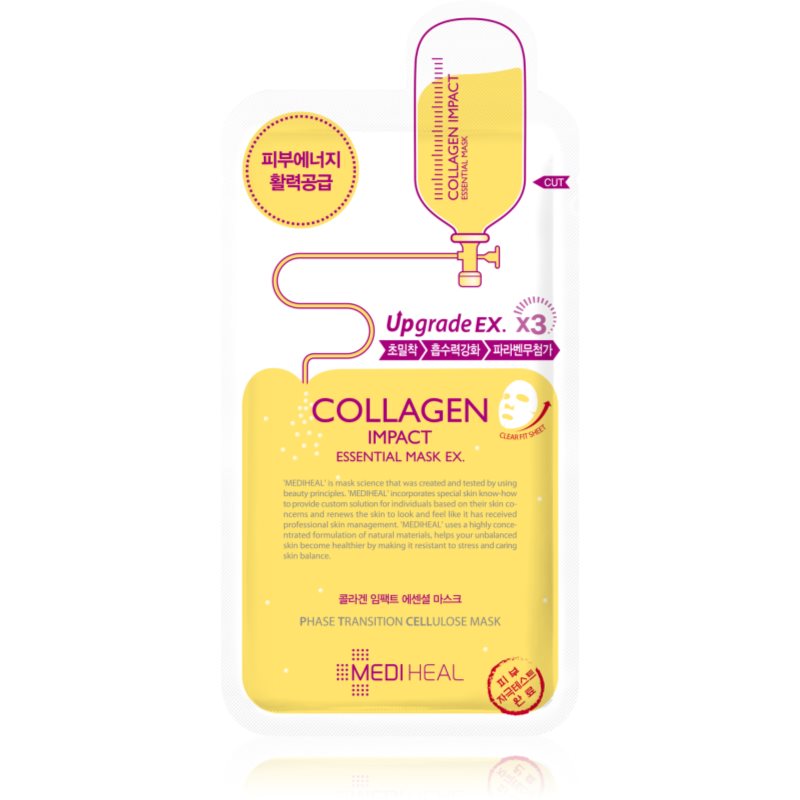 MEDIHEAL Essential Mask Collagen Impact подхранваща платнена маска с колаген 24 мл.