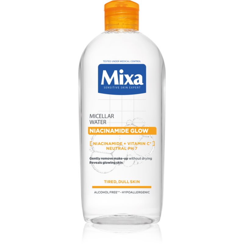 MIXA Niacinamide Glow мицеларна вода за озаряване на лицето 400 мл. на ниска цена