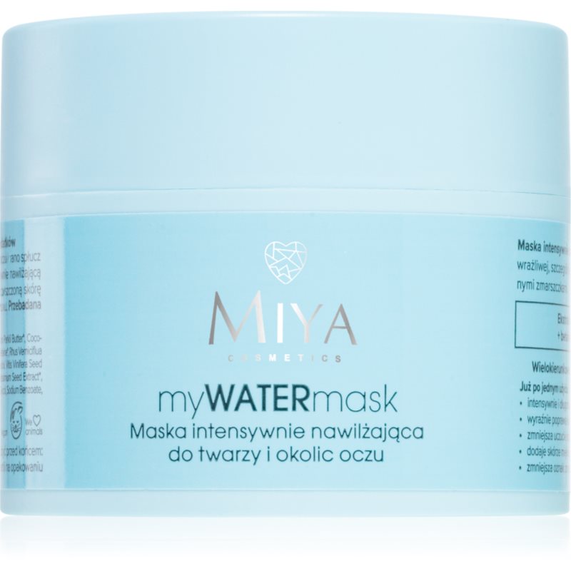 MIYA Cosmetics myWATERmask интензивна хидратираща маска за зоната на лицето и очите 50 мл.