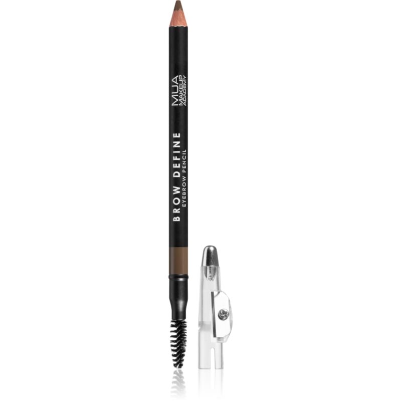 MUA Makeup Academy Brow Define дълготраен молив за вежди с четка цвят Mid Brown 1