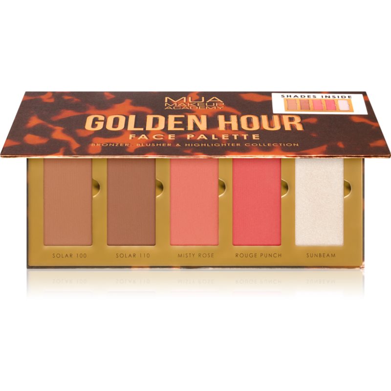 MUA Makeup Academy Golden Hour прахообразна палитра от контури за лице 15 гр.