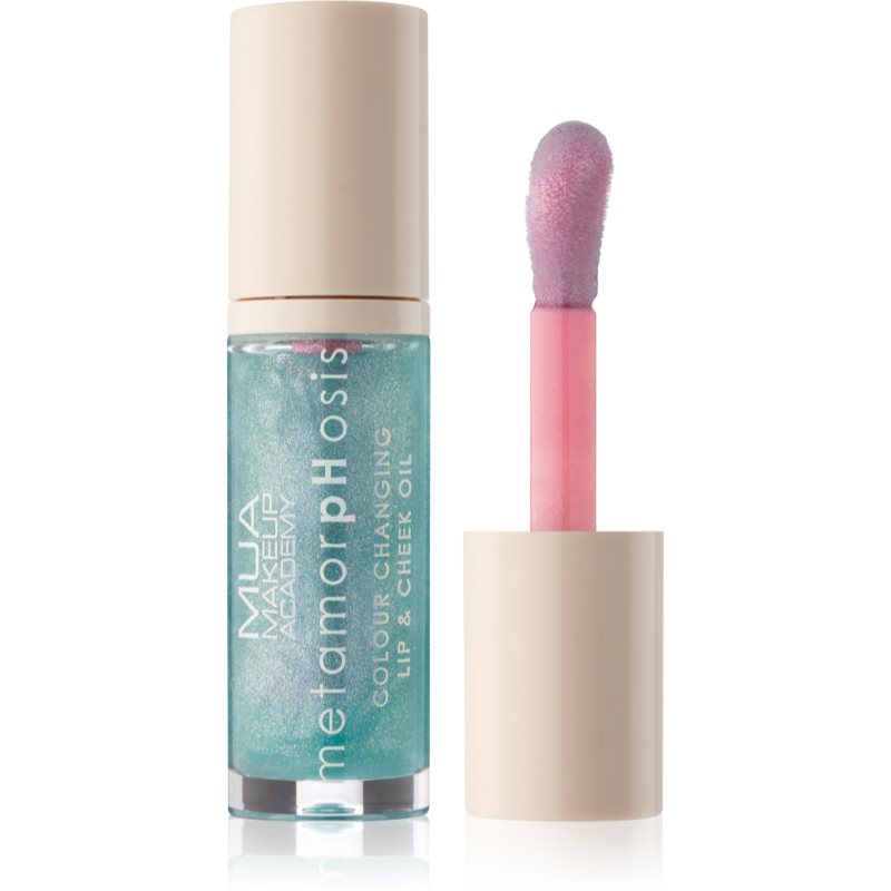 MUA Makeup Academy Metamorphosis маслен гланц за устни за устни и скули аромати Mermaid (Raspberry) 7 мл.