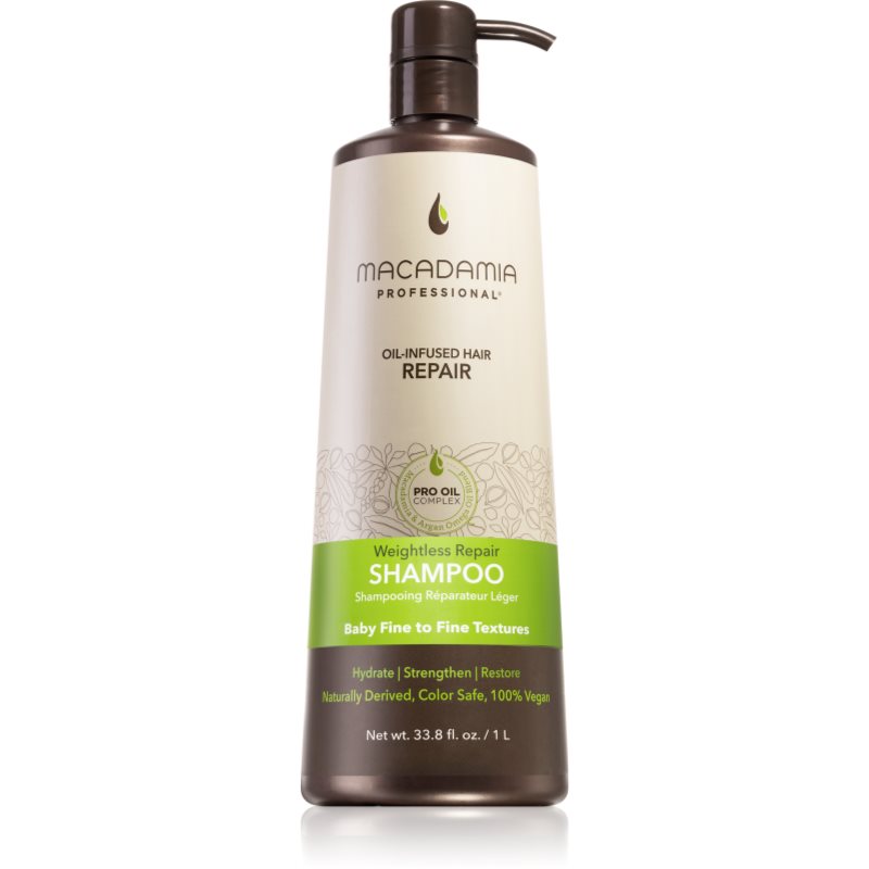 Macadamia Natural Oil Weightless Repair лек хидратиращ шампоан за всички видове коса 1000 мл.