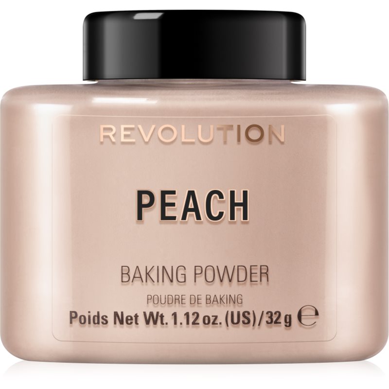Makeup Revolution Baking Powder насипна пудра цвят Peach 32 гр.