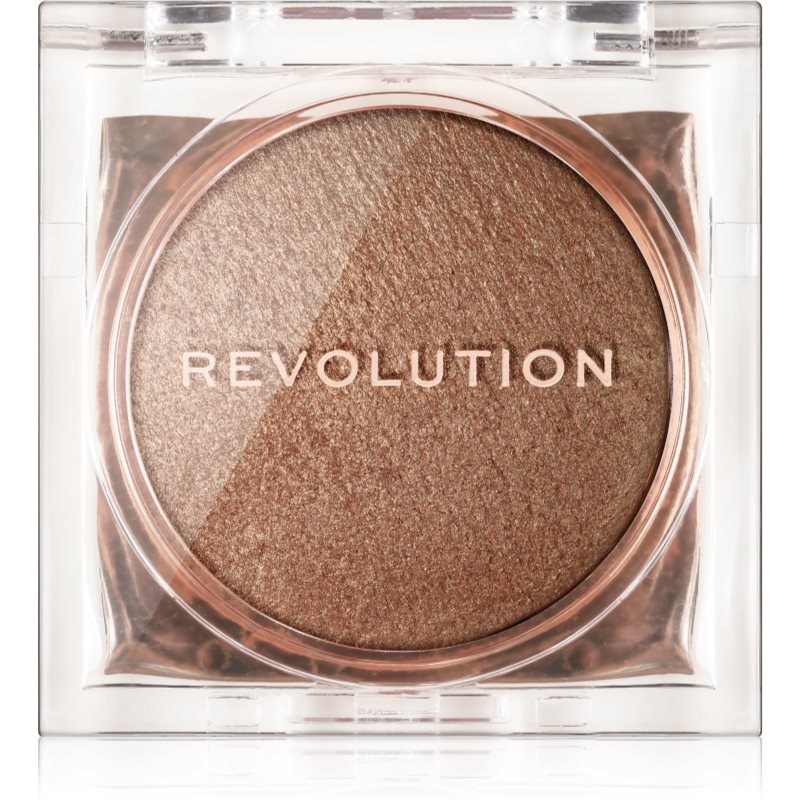 Makeup Revolution Beam Bright компактна озаряваща пудра цвят Bronze Baddie 2
