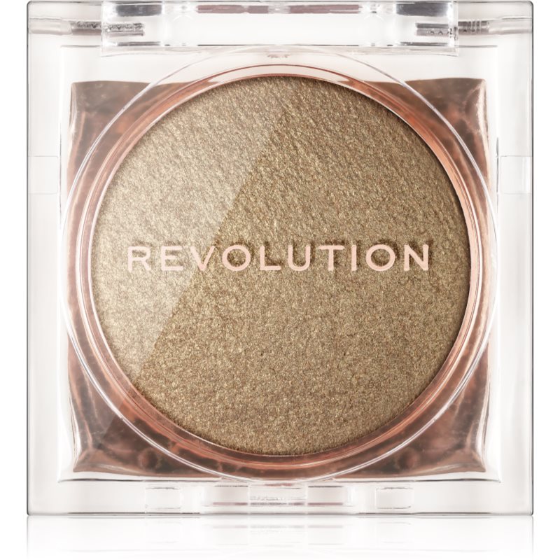 Makeup Revolution Beam Bright компактна озаряваща пудра цвят Golden Gal 2