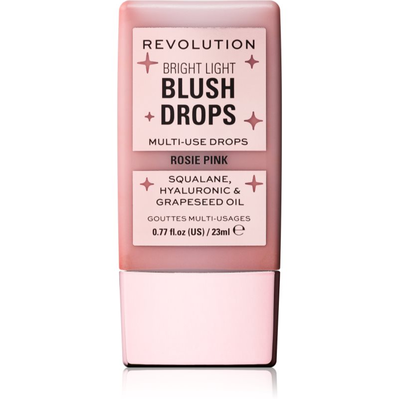 Makeup Revolution Bright Light Blush Drops течен руж цвят Pink Rosie 23 мл.