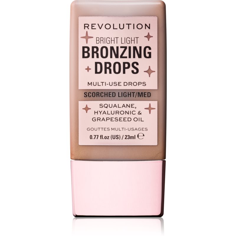 Makeup Revolution Bright Light Bronzing Drops течен бронзант цвят Bronze Scorched 23 мл. на ниска цена