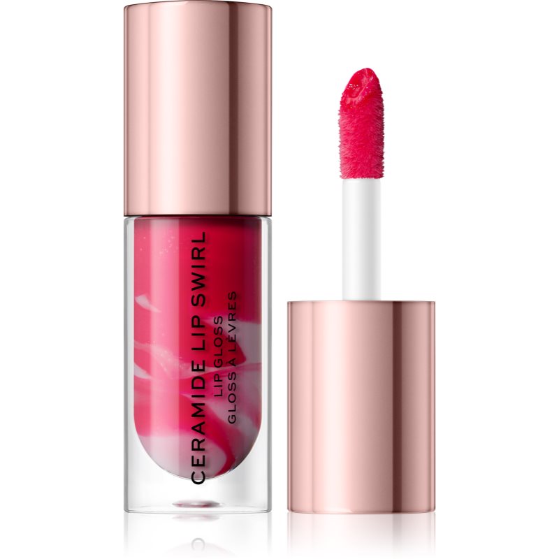 Makeup Revolution Ceramide Swirl хидратиращ блясък за устни цвят Bitten Red 4