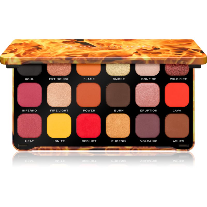 Makeup Revolution Forever Flawless палитра от сенки за очи цвят Fire 18 x 1.1 гр.
